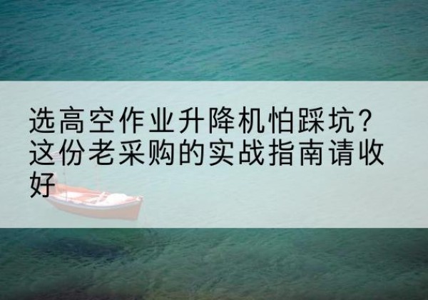 罗湖高空作业升降机厂家推荐-选高空作业升降机怕踩坑？这份老采购的实战指南请收好